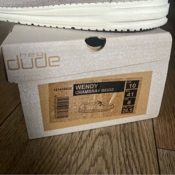 HEY DUDEs Wendy Chambray Beige Women’s Sz 10 - Picture 6 of 6